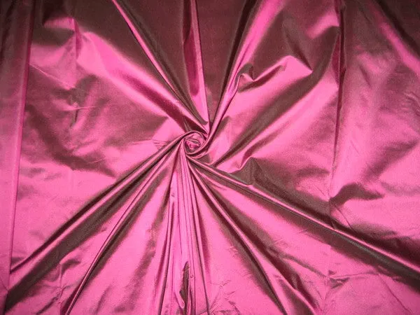 100% Pure SILK TAFFETA FABRIC Aubergine with Black Shot colour 54&quot; wide TAF#100[2]