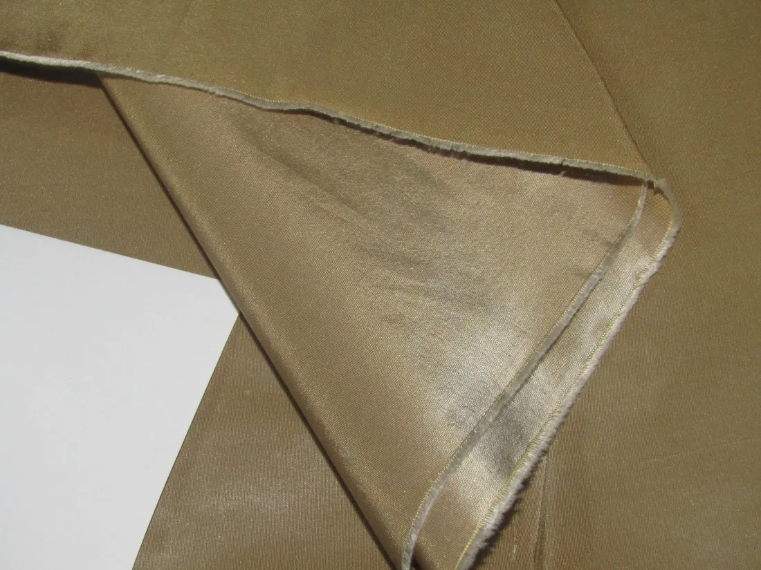 100% Pure SILK TAFFETA FABRIC Beige x Brown Shot color 54" wide TAF186[1]