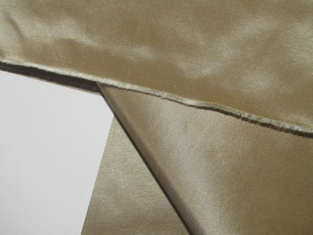 100% Pure SILK TAFFETA FABRIC Beige x Brown Shot color 54" wide TAF186[1]