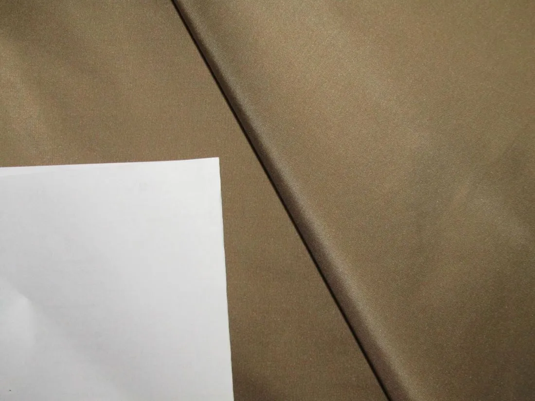 100% PURE SILK TAFFETA FABRIC bronze brown color 54" wide TAF261