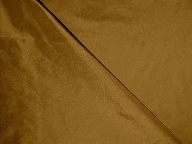 100% Pure SILK Taffeta FABRIC Dark Mustard color 54" wide TAF215[1]