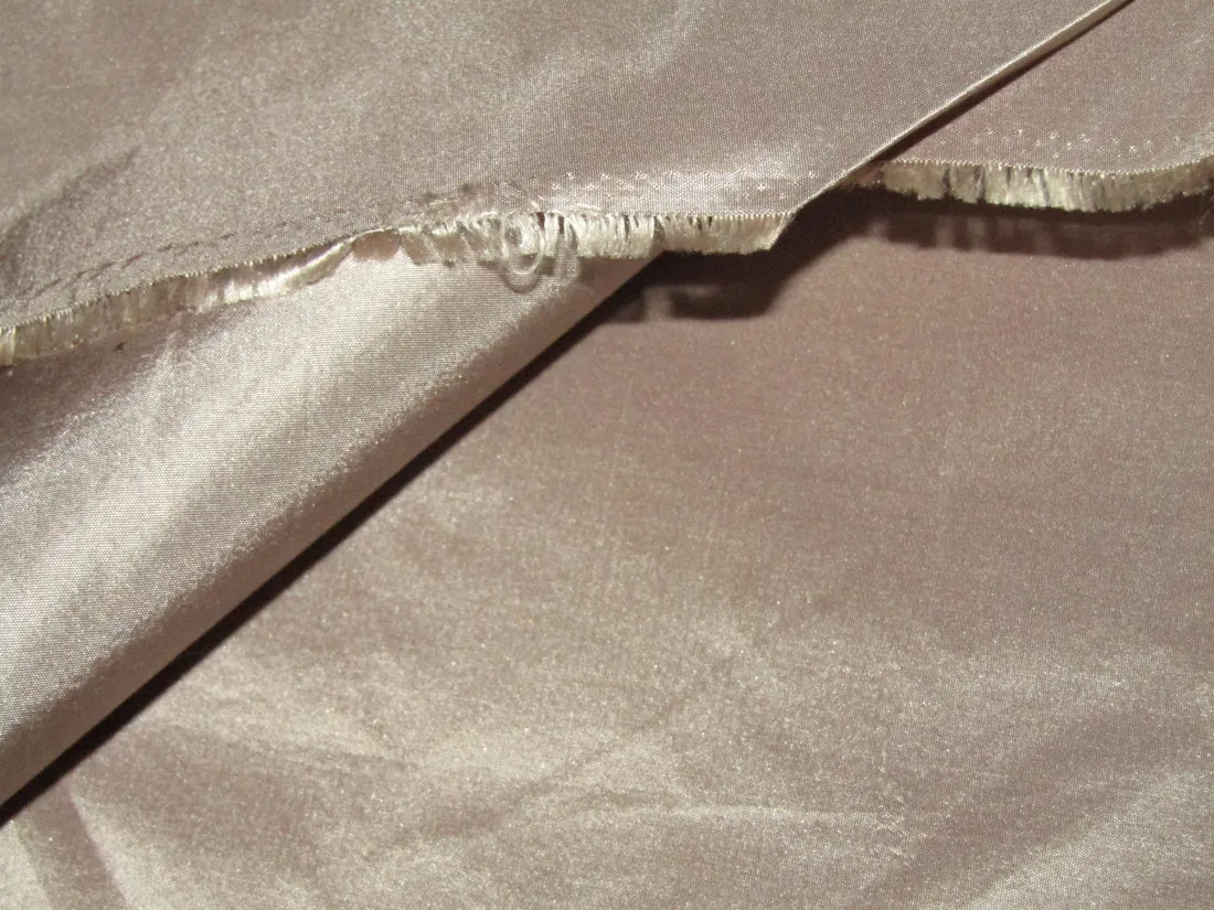 100% Pure SILK TAFFETA FABRIC Dark Taupe color 54" wide TAF64[3]