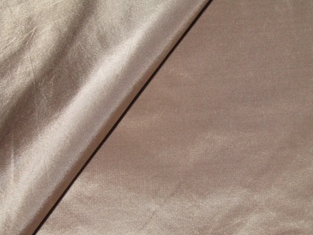 100% Pure SILK TAFFETA FABRIC Dark Taupe color 54" wide TAF64[3]