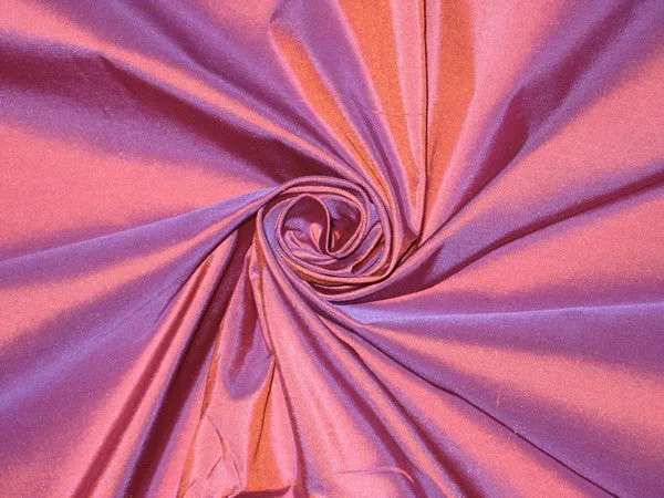 100% Pure SILK TAFFETA FABRIC Purple x Orange Shot 54" wide TAF56[1]