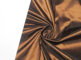 100% Silk Taffeta Fabric Copper Brown x Black Color 54" wide TAF70[6]