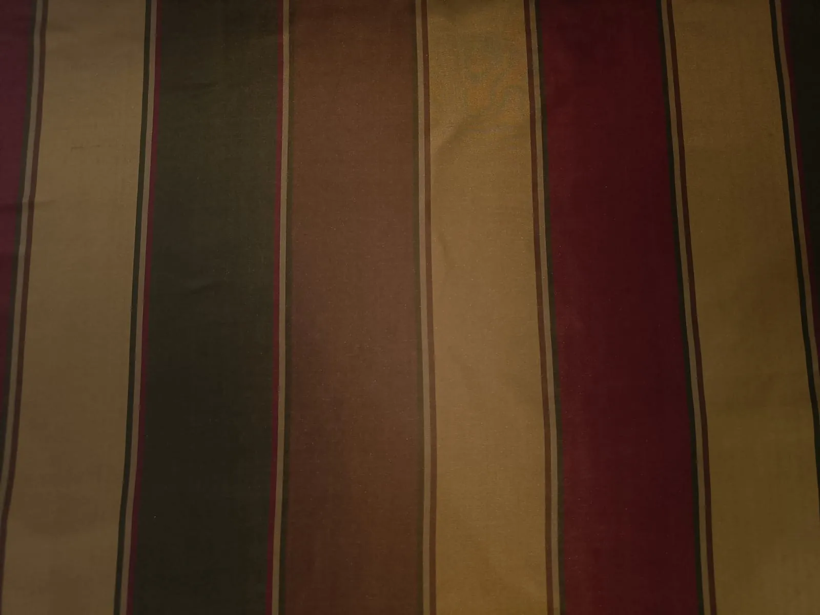 100% SILK TAFFETA FABRIC GOLD.KHAKHI,BROWN  Stripes 54&quot; wide TAFS31[1]