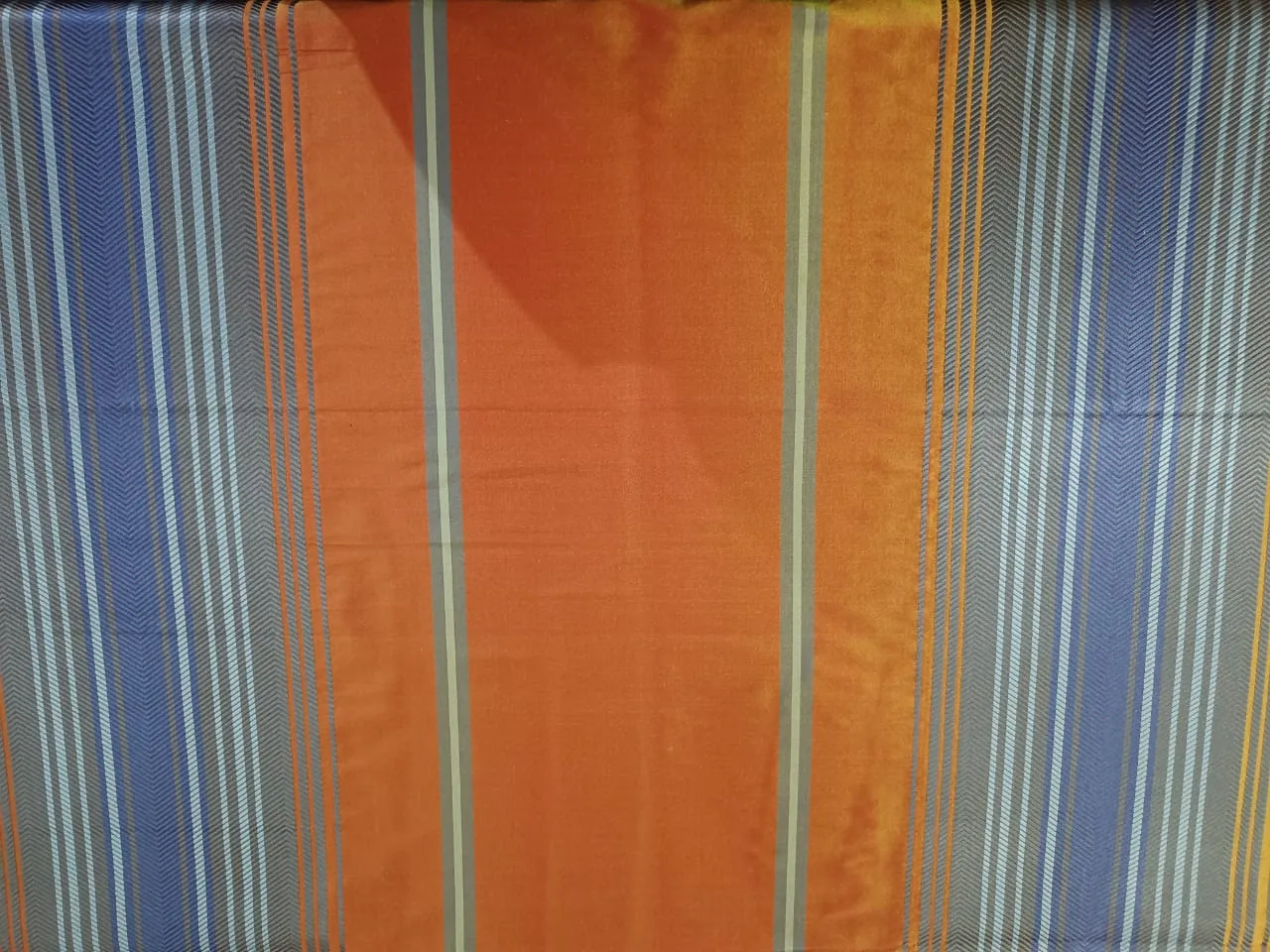 100% silk taffeta satin stripe ORANGE , BLUE AND GREY COLORS TAFS72[1]