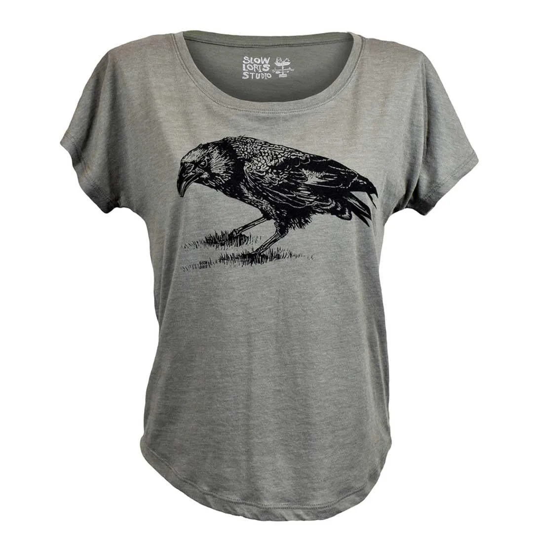 (20% Off) Adult Scoop Neck - Crow Venetian Gray Tee (XS and S only) by Slow Loris