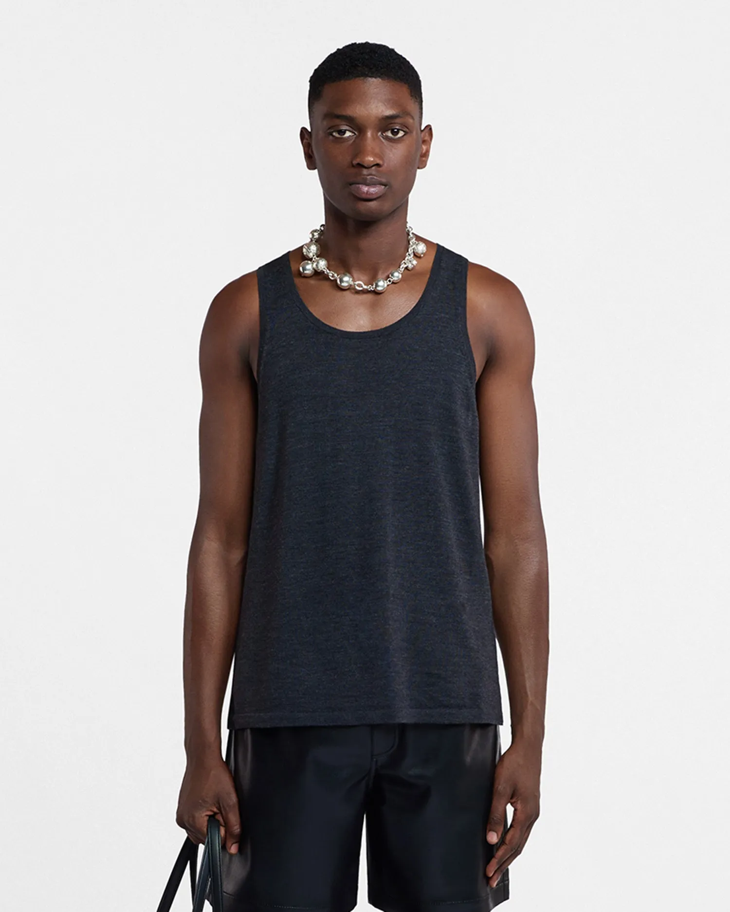 Asher - Merino Wool Tank Top - Charcoal