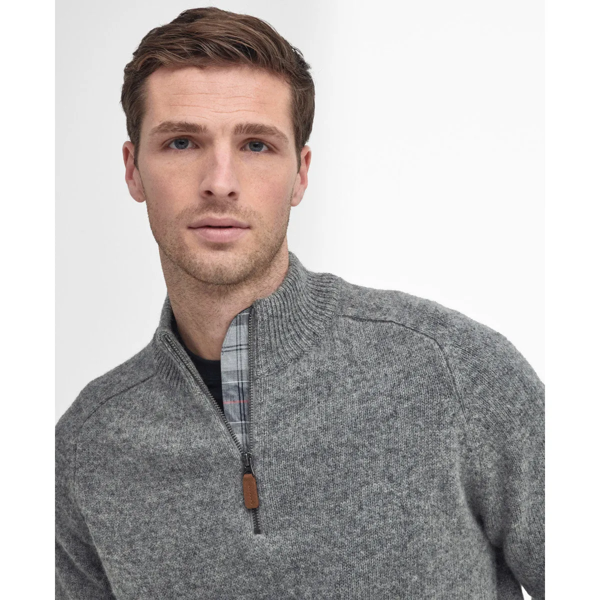 Barbour Talder Half Zip Knit GY52 Grey