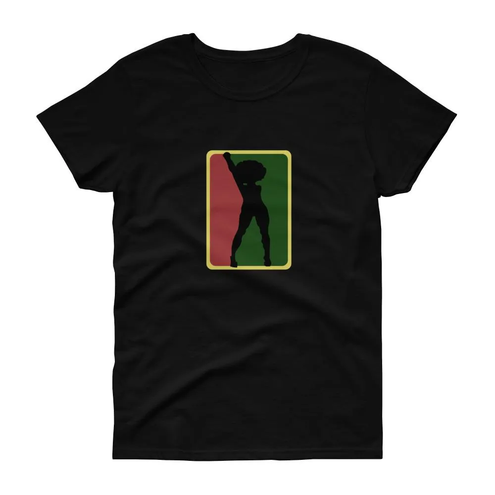 Black Woman Afro Fist - Women's short sleeve t-shirt