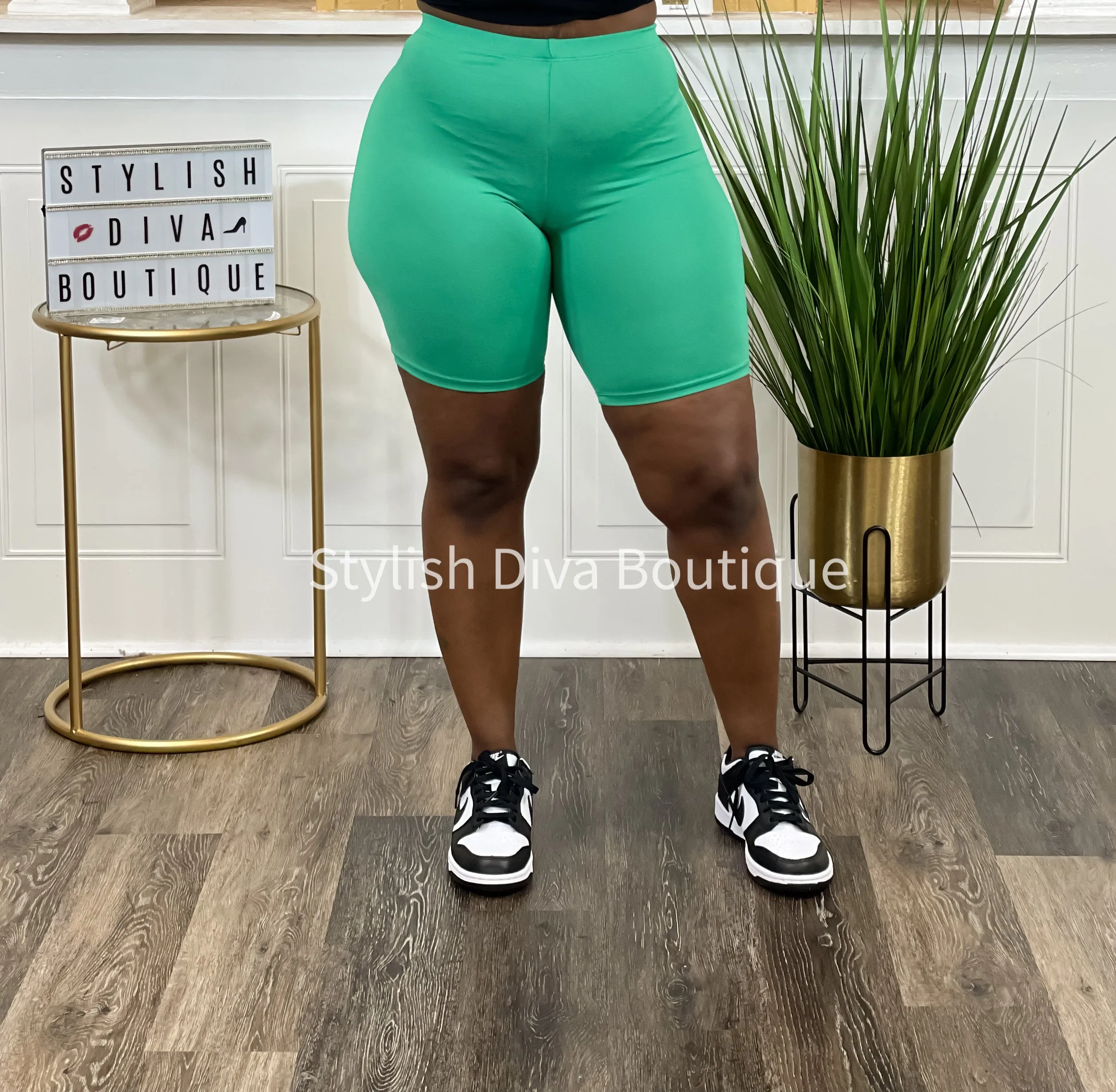 Butter Soft Biker Shorts up to 3XL (Green)