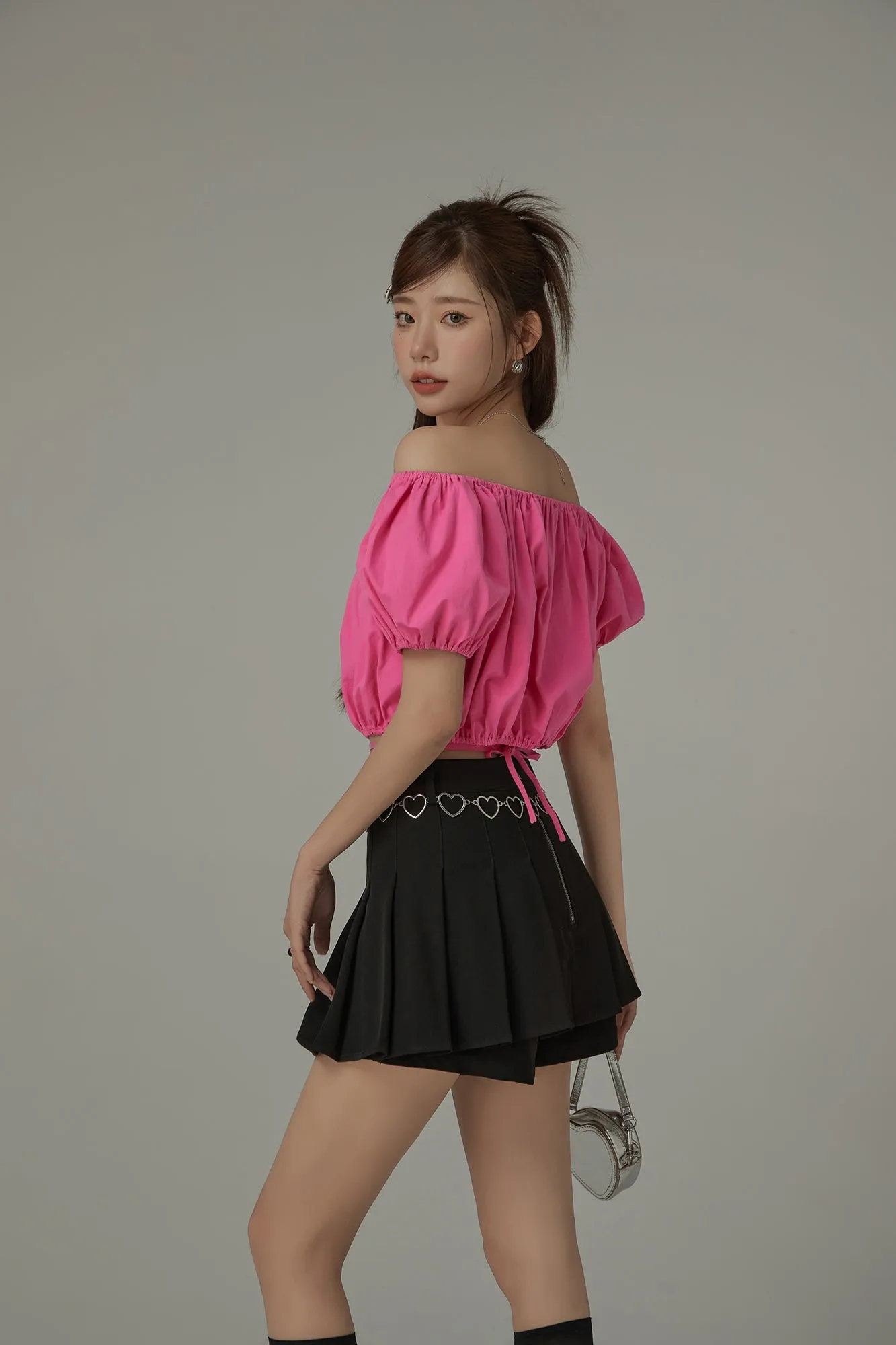 Casual Layered Zipper Pleated Skort