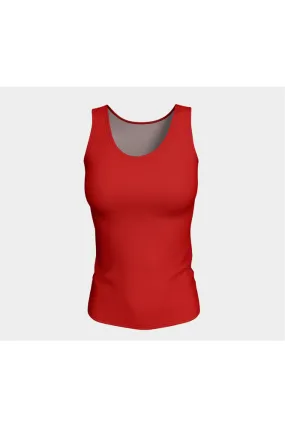 Cherry Red Fitted Tank Top