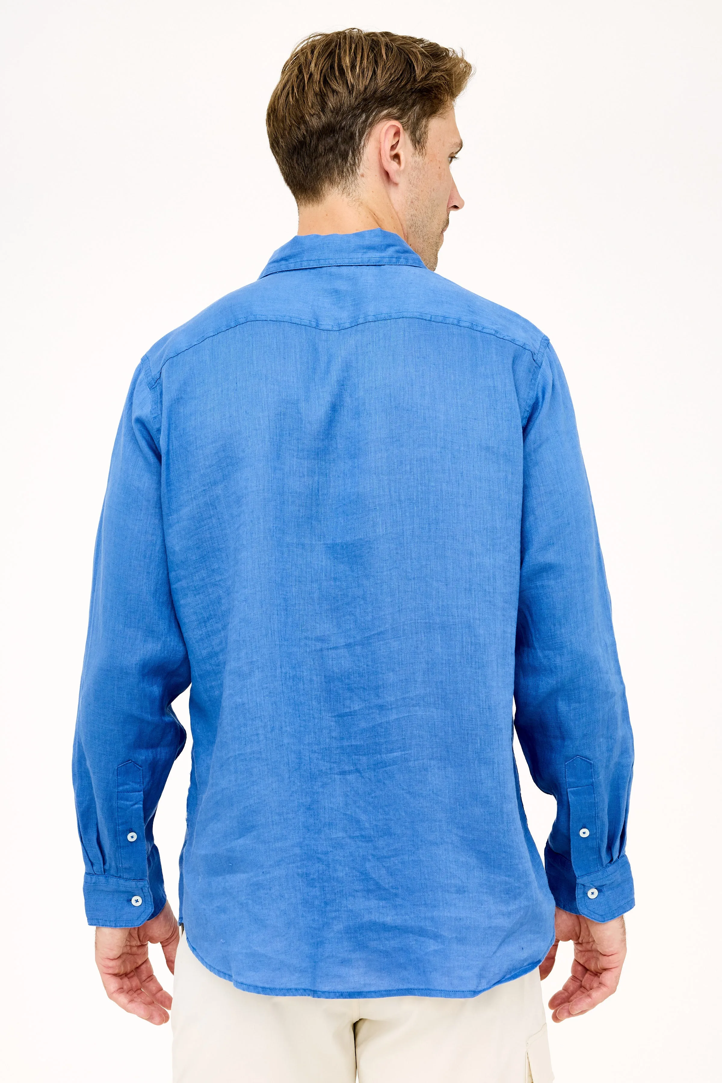 Classic Linen Shirt - Marine Blue