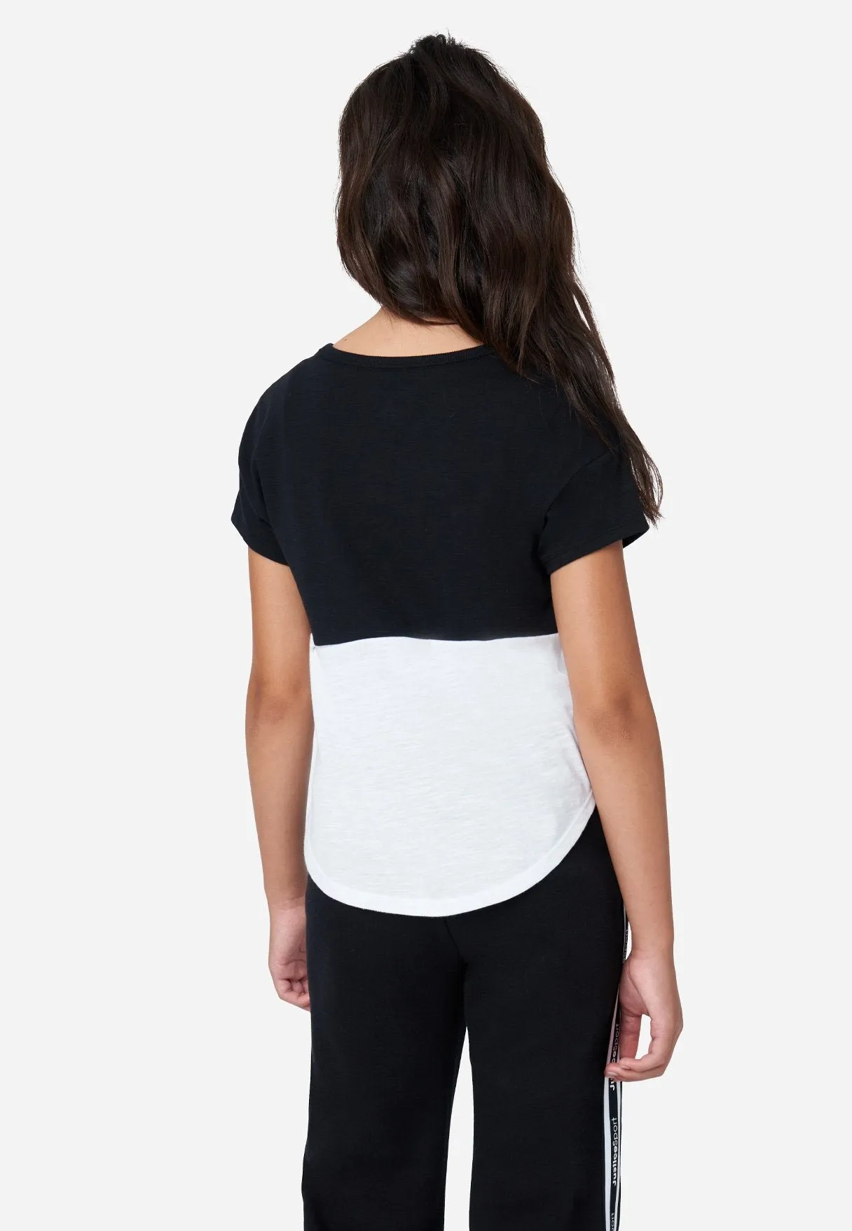 Color Block Scoop Neck Tee