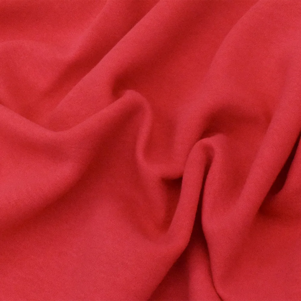 Coral-Dusty Red Solid Stretch Double Knit Fabric