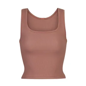 COTTON RIB TANK | ROSE CLAY