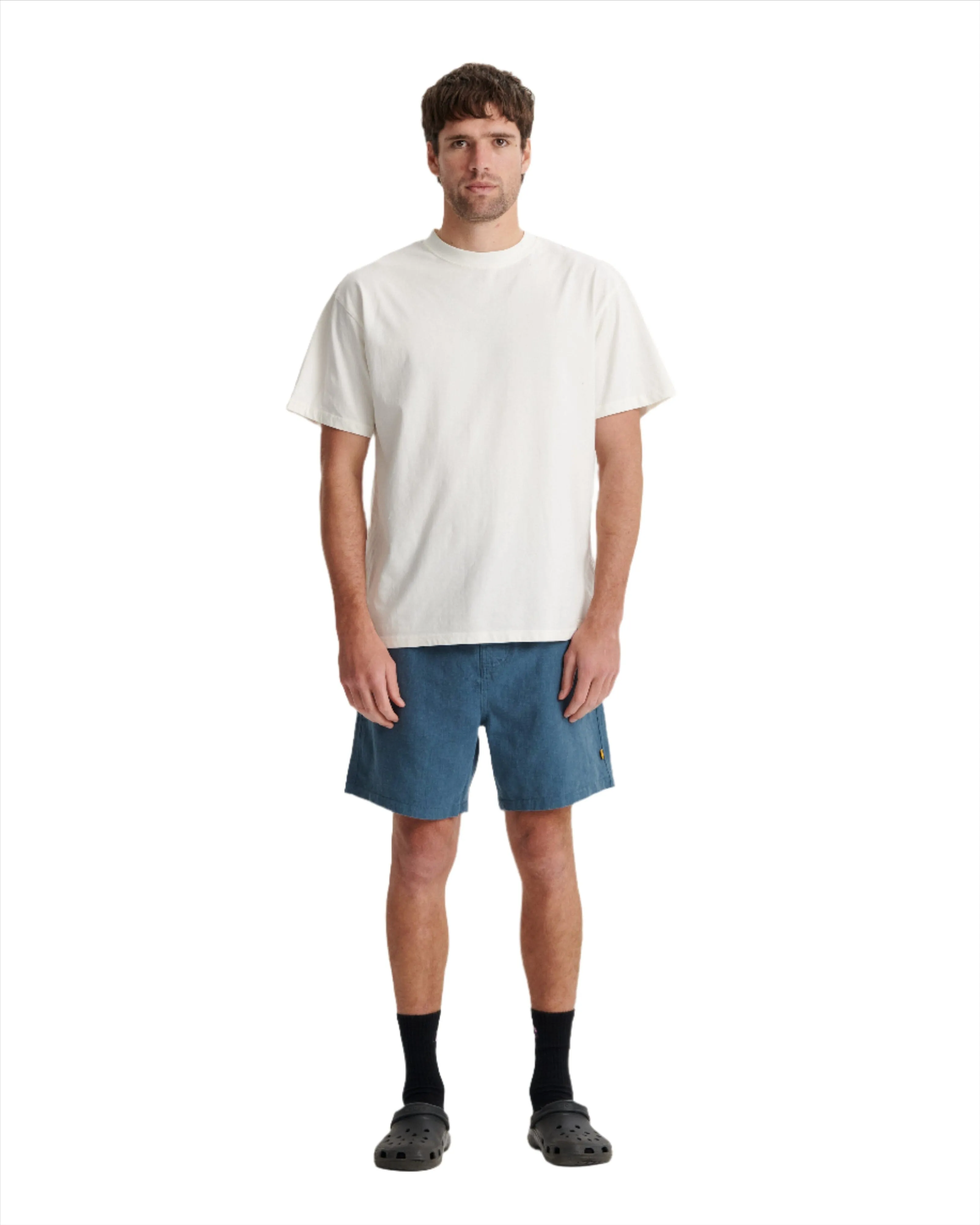 CRITICAL SLIDE Cruiser Linen Shorts Azure