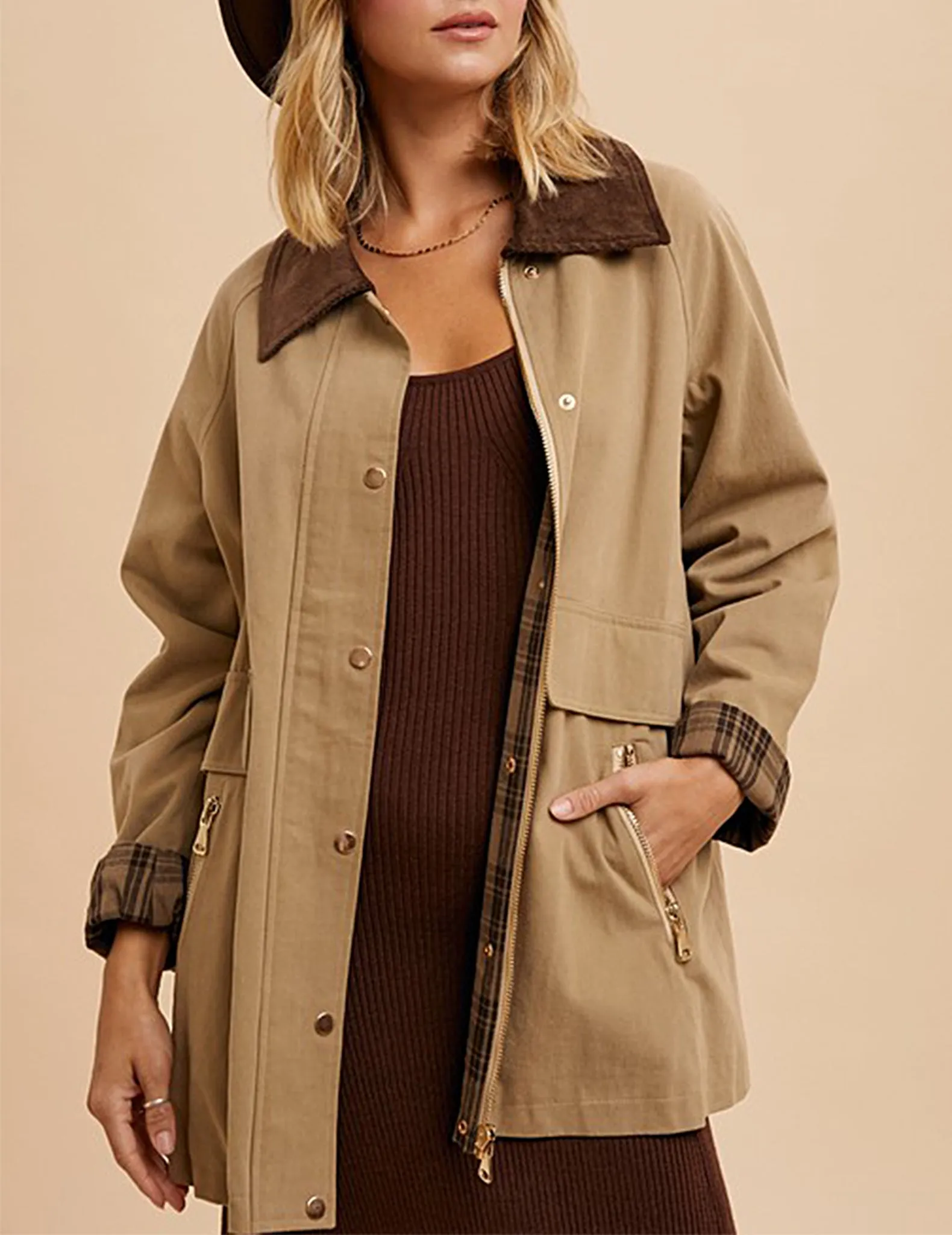 Dani Collared Cotton Field Jacket