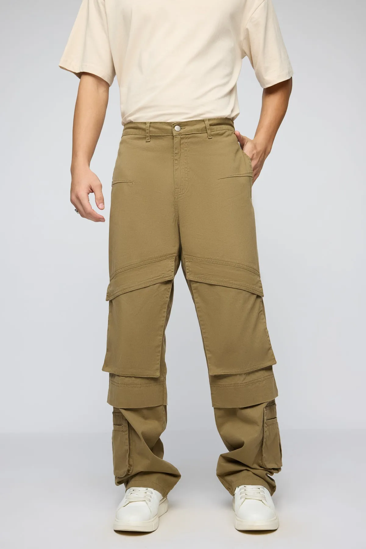 Dusk Khaki Men's Relaxed Fit Cargo Pants