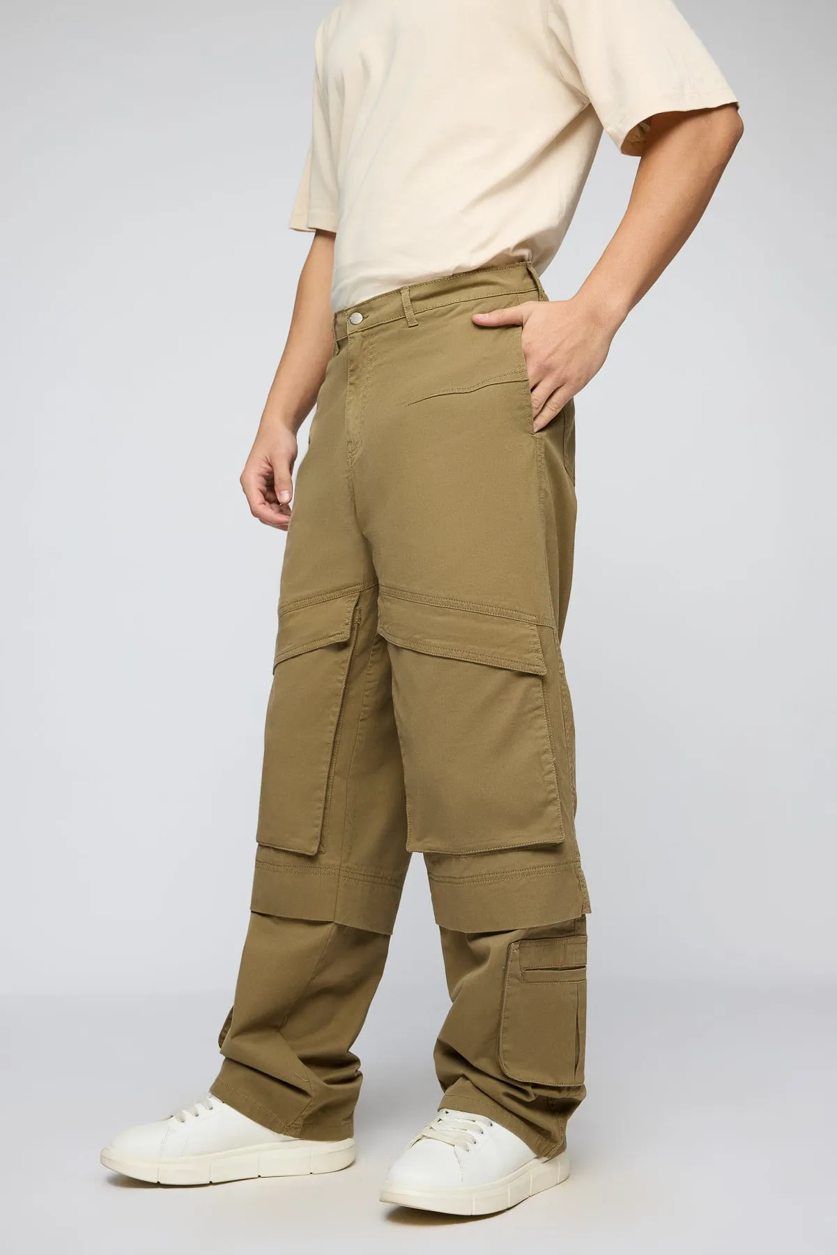 Dusk Khaki Men's Relaxed Fit Cargo Pants