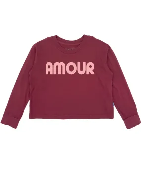 Feather 4 Arrow- L/S Crop Tee (Amour, 2T-14)