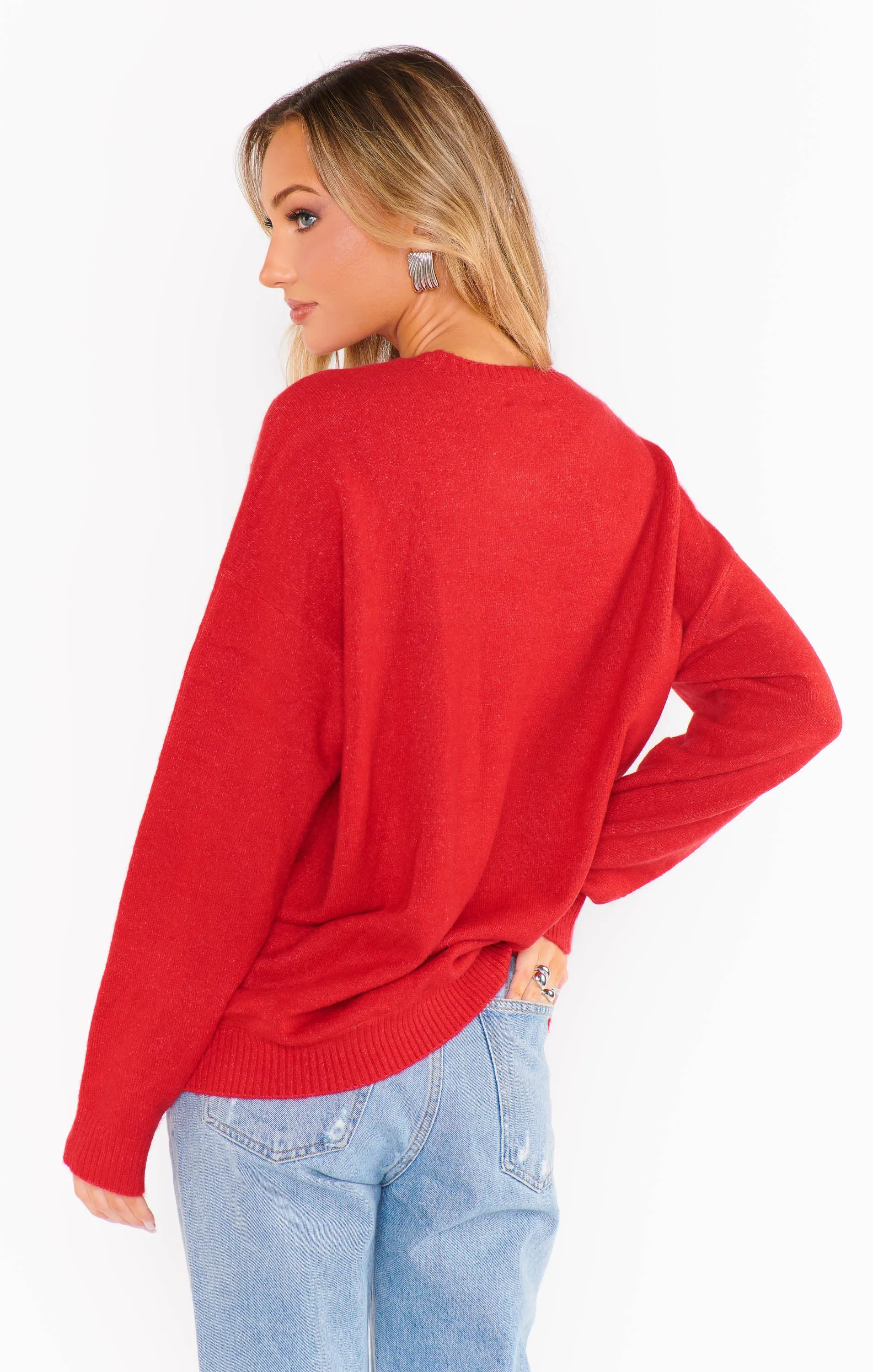 Feel Good Sweater ~ Red Knit