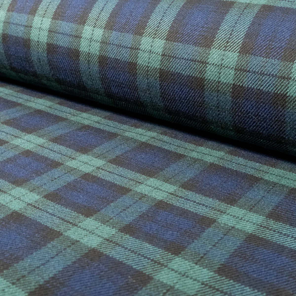 Flannel fabric - Tartan - Blue/Green