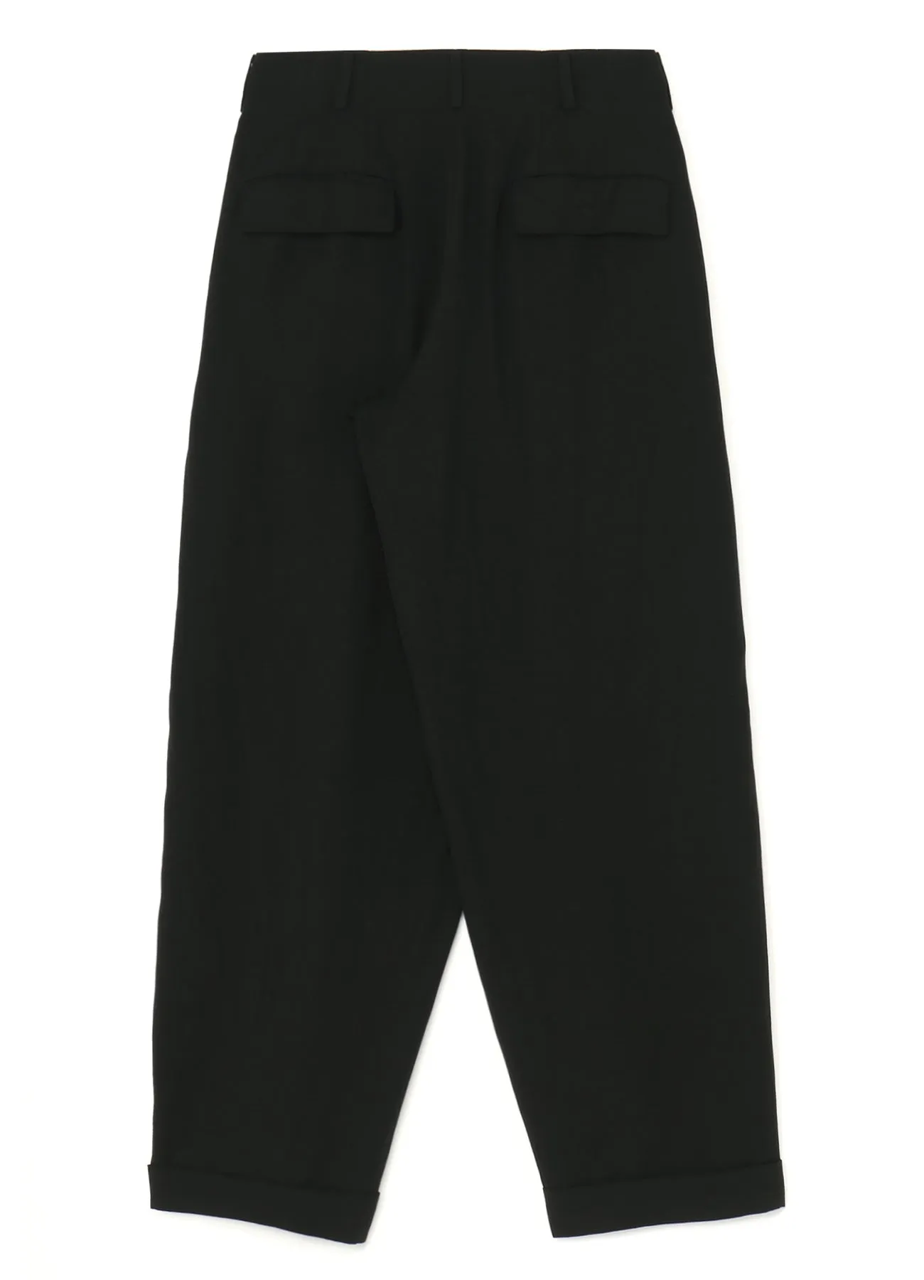 GARMENT-DYED CELLULOSE TWILL DOUBLE PLEATED CUFFED HEM PANTS