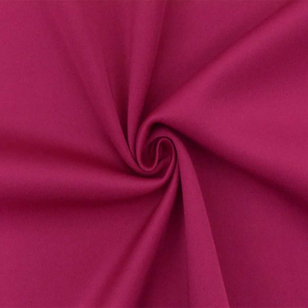 Gem Pink Solid Stretch Polyester Scuba Double Knit Fabric