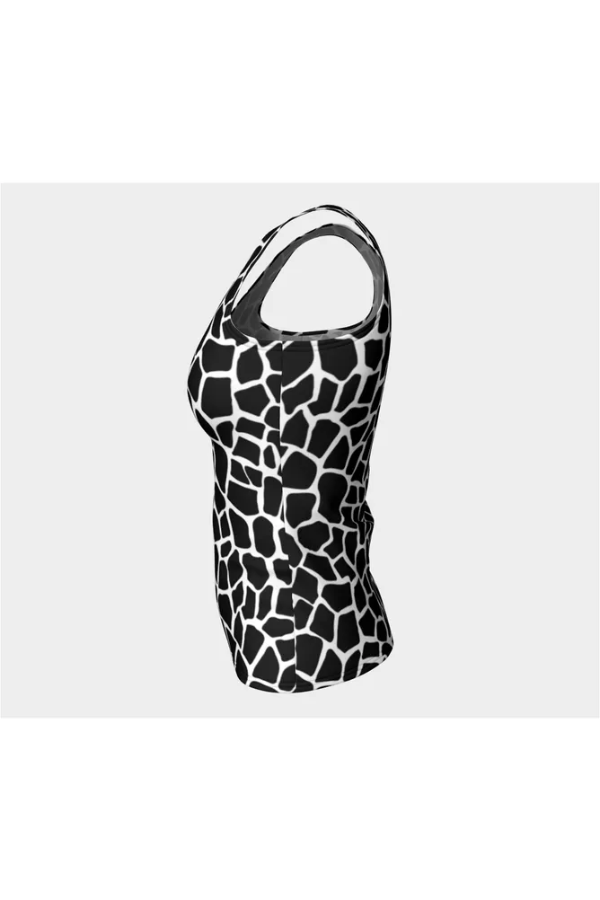 Giraffe Print Fitted Tank Top