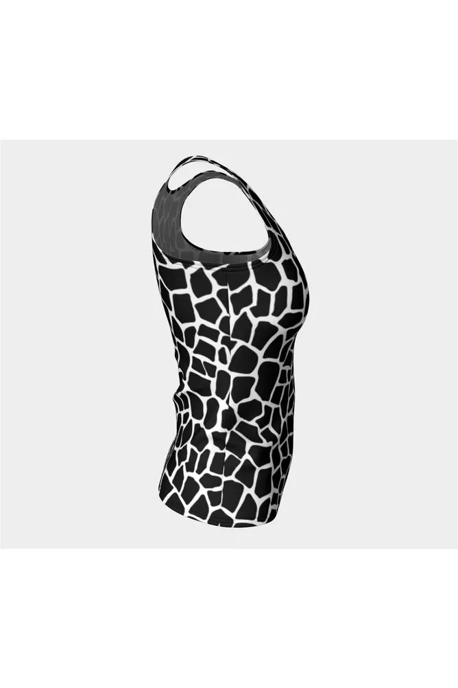 Giraffe Print Fitted Tank Top