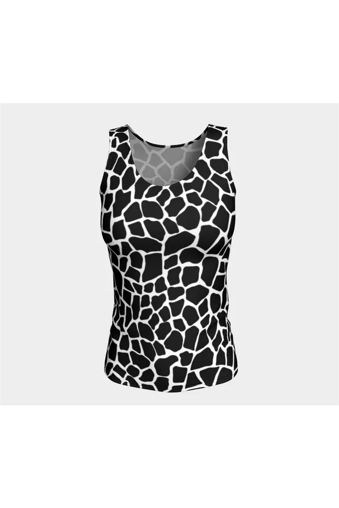 Giraffe Print Fitted Tank Top