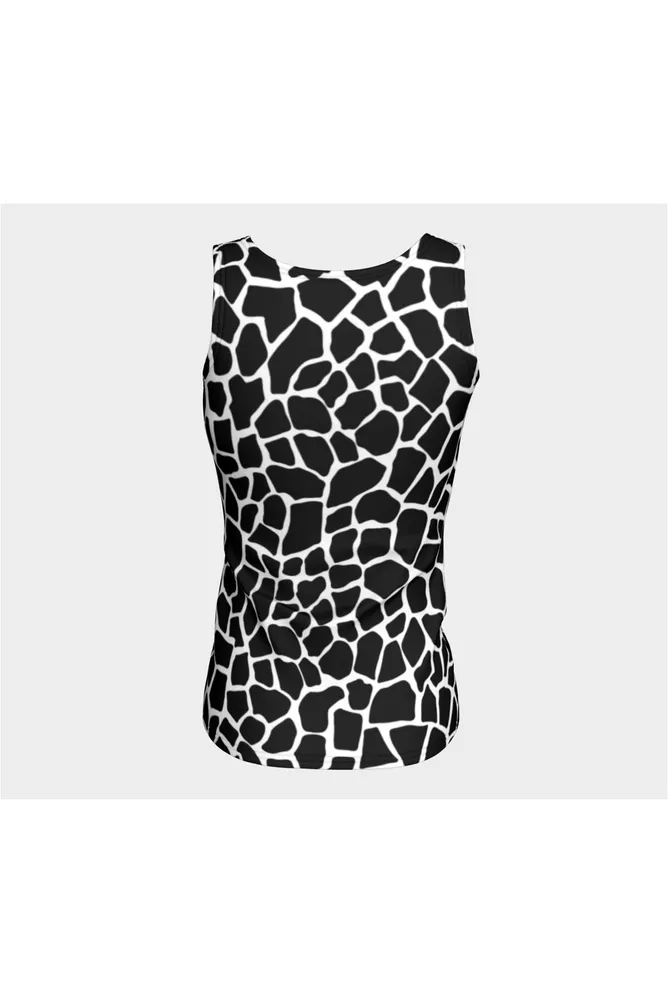 Giraffe Print Fitted Tank Top