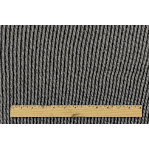 Gray/White Wool Blend Stripe Textured Double Knit Fabric