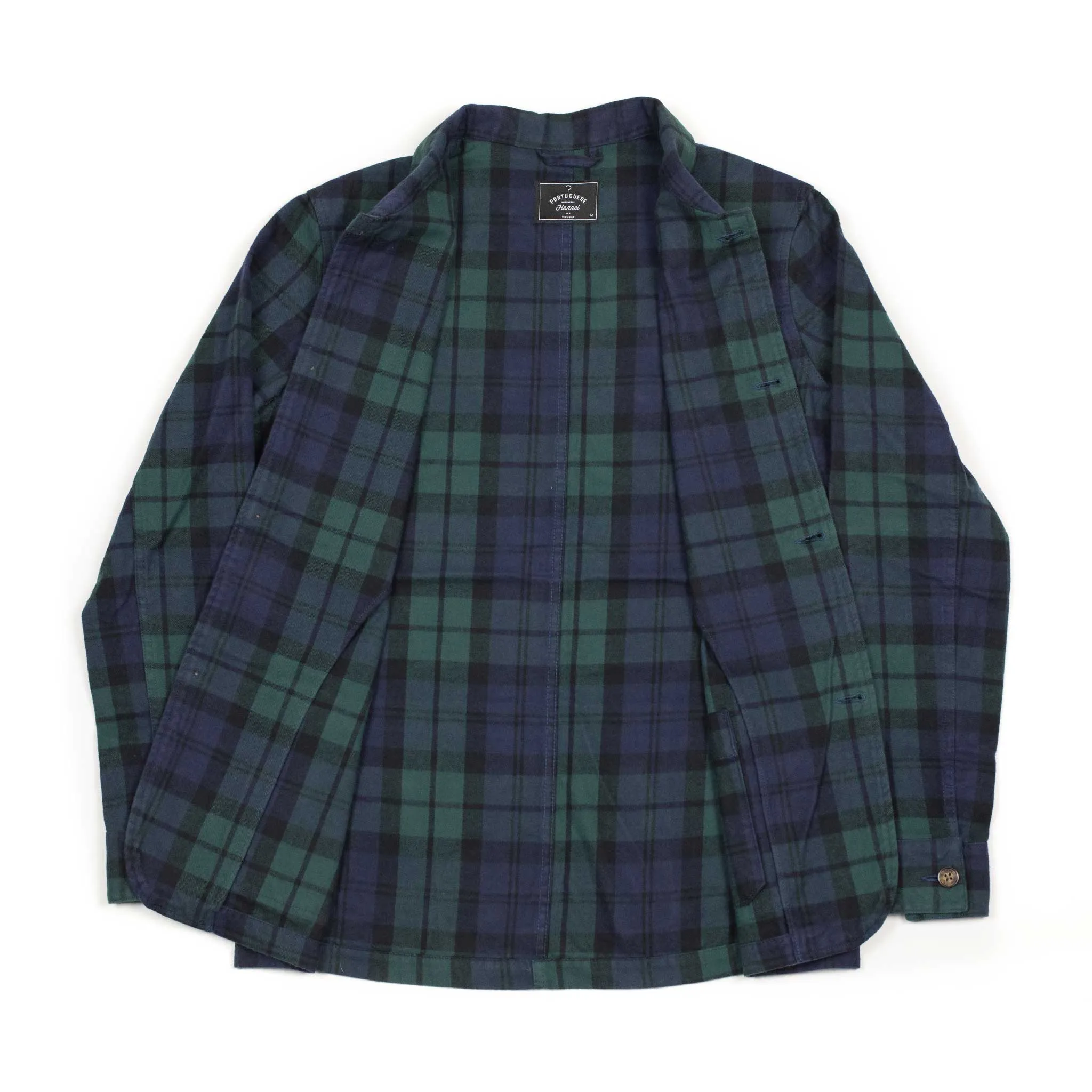 Labura chore coat in blackwatch plaid cotton