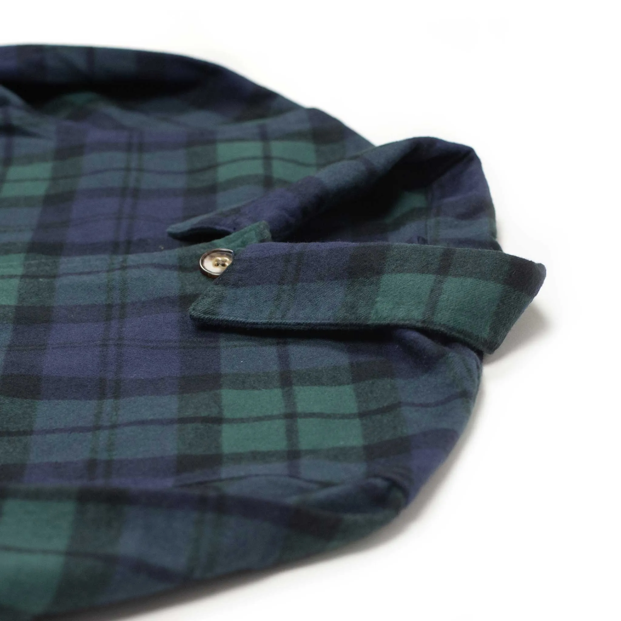 Labura chore coat in blackwatch plaid cotton