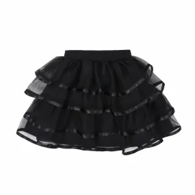 Layered Mesh High Waist Skirt