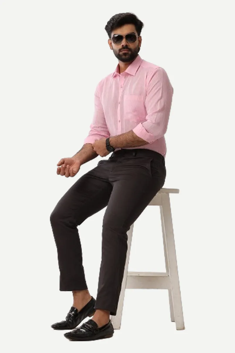 Linen Rise - Pink Formal Shirts for Mens | Uathayam