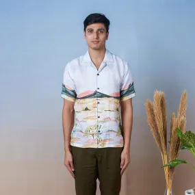 Linen Shirt for Men | Hand-Painted | Multicolour