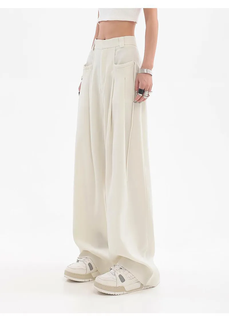 Megan Streetwear Oversize Bf Suit Wide Leg Pants