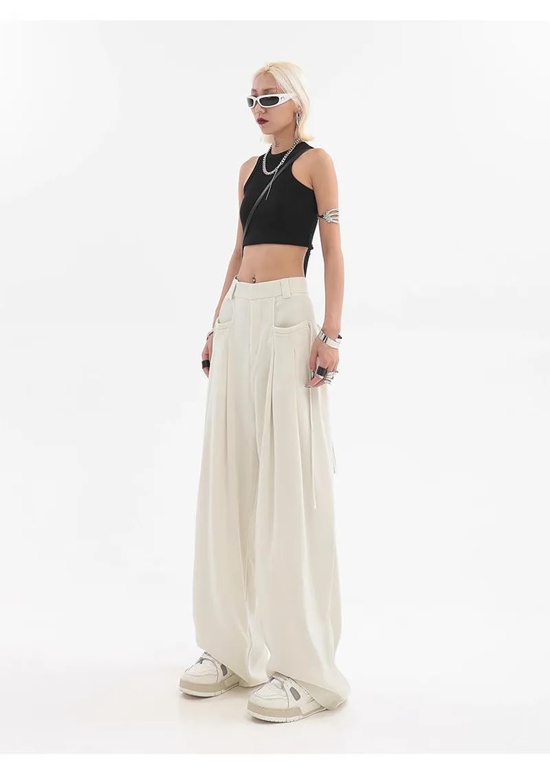 Megan Streetwear Oversize Bf Suit Wide Leg Pants