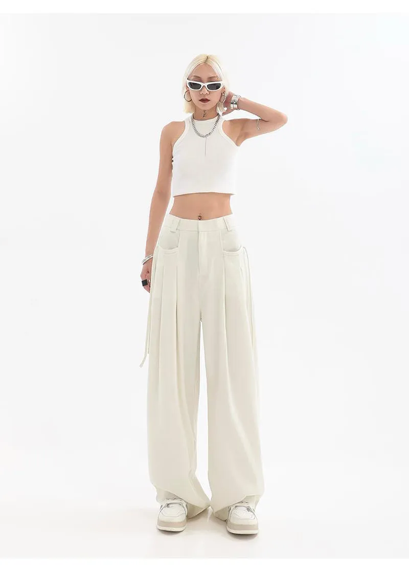 Megan Streetwear Oversize Bf Suit Wide Leg Pants