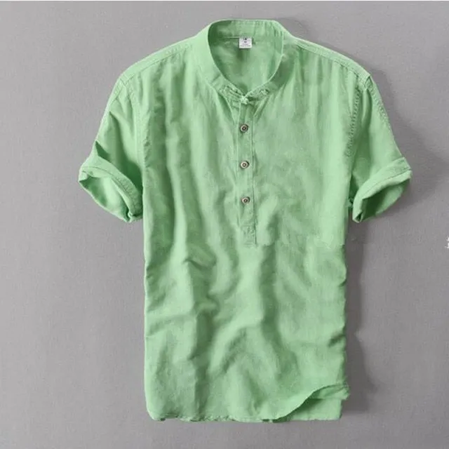 Men Casual Cotton Linen Shirts