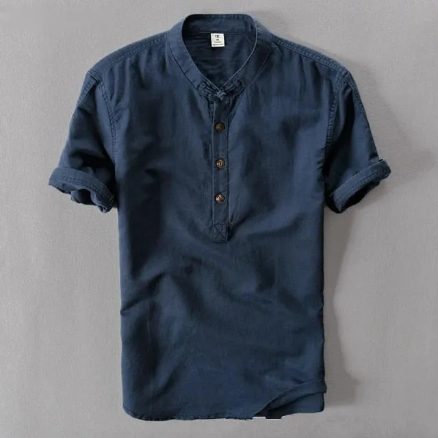 Men Casual Cotton Linen Shirts