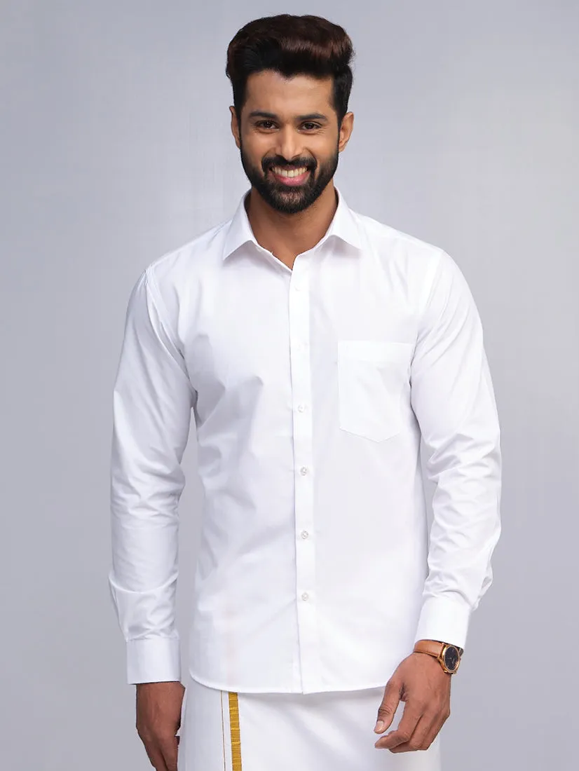 Mens Pure Linen Regular Fit White Shirt Linen Passion