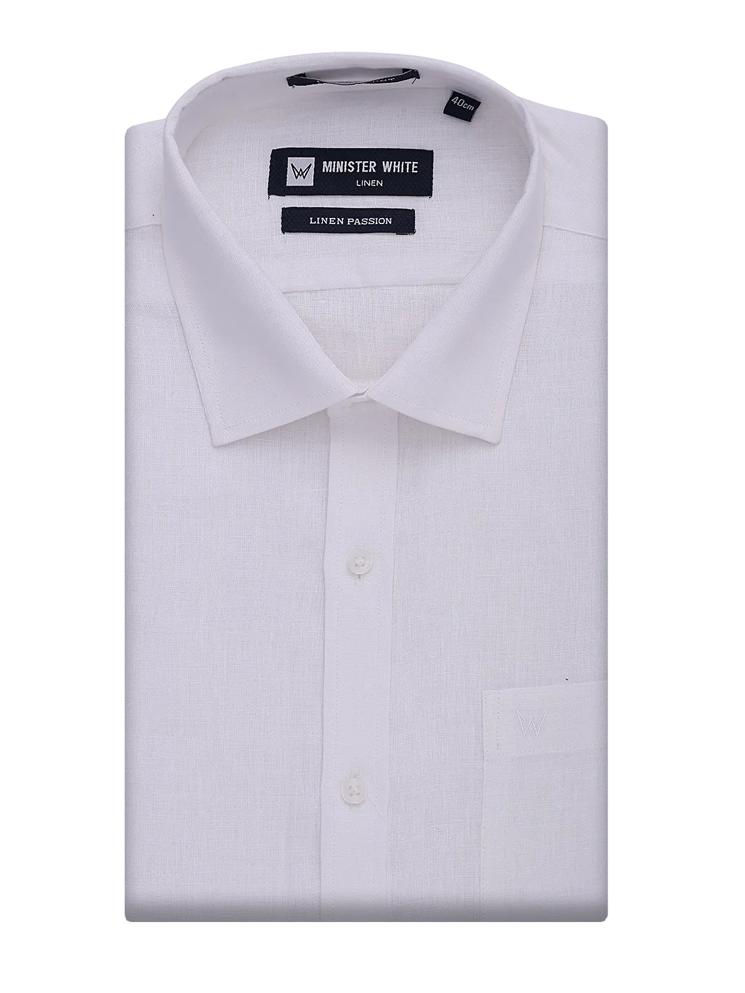 Mens Pure Linen Regular Fit White Shirt Linen Passion