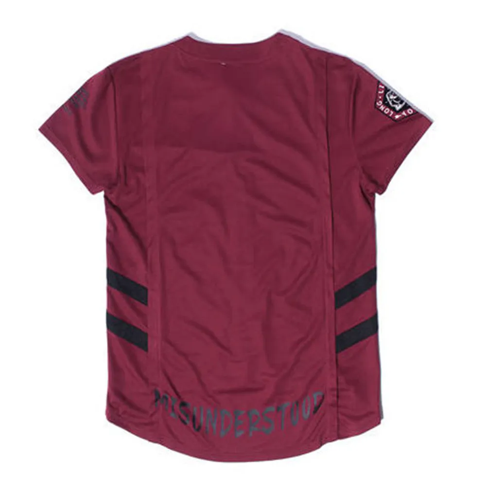 Misunderstood Burgundy Mesh Baseball Jersey