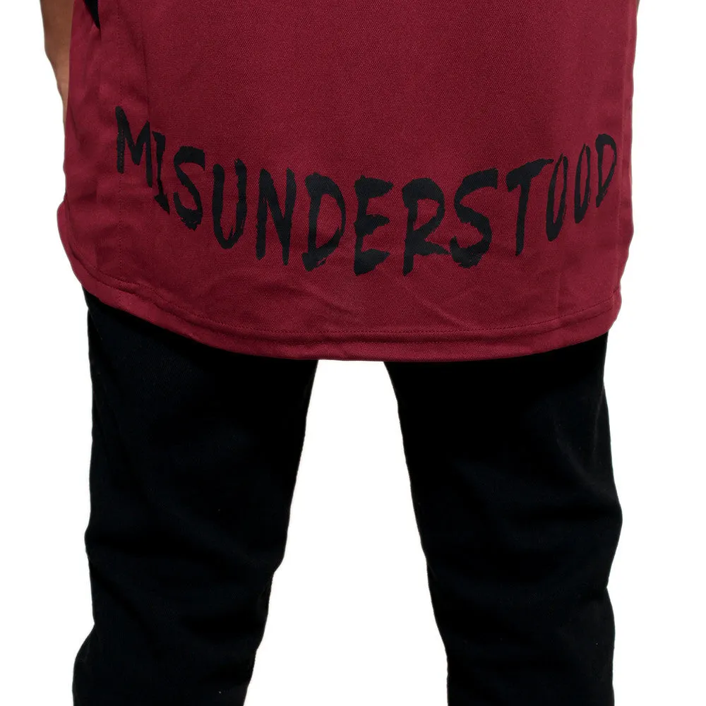 Misunderstood Burgundy Mesh Baseball Jersey